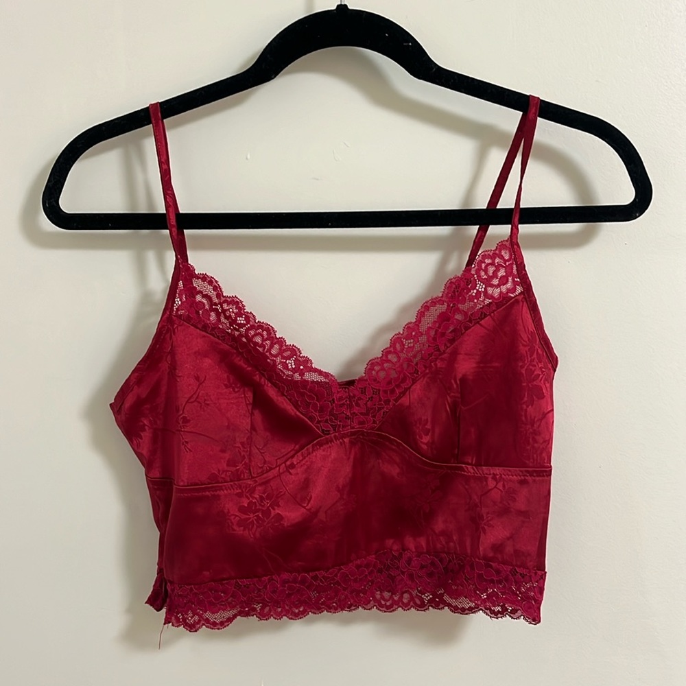Pink Lacey Floral Small Going-Out Top